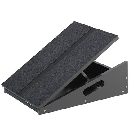 Wood Slant Board Calf Stretcher - Professional Calf Stretcher Slant Board for Physical Therapy, Incline Stretching, and Rehabilitation Exercises - Durable and Adjustable Balance Tool - color: Black