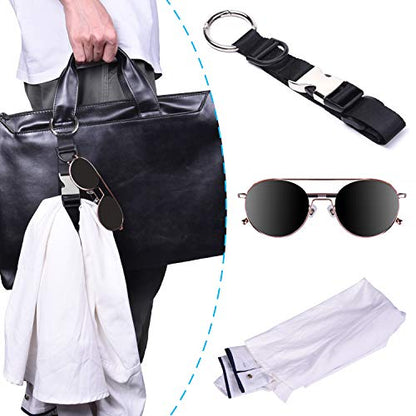 Wisdompro Jacket Gripper Strap, Add a Bag Luggage Straps Baggage Suitcase Belts Travel Accessories with Hook and D-Ring - Make Your Hands Free, Easy to Carry Your Extra Bags - Black - color: Black
