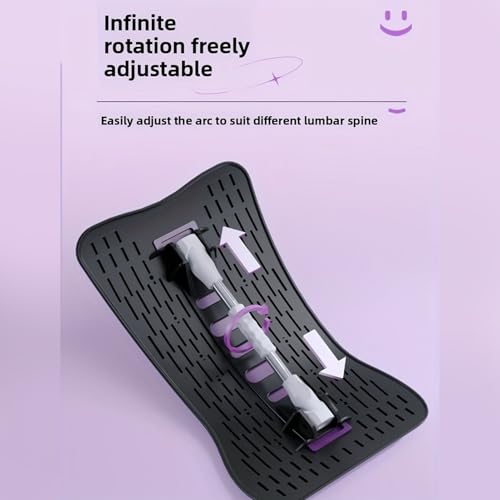 Back Stretcher - Adjustable Multi-Level Support, Ergonomic Arch Design, Muscle Relaxation Tool, Spine Alignment Device | Yoga Stretching Accessory with Pain Reliefs Function for Home, Offices Session - color: Black