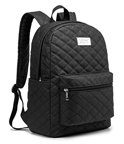 Kinmac Water Resistant Laptop Backpack with USB Charging Port for Laptop Up to 15.6 Inch (Embroider) - color: Black Embroider