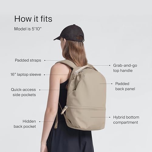 Urth Arkose 20L Modular Backpack + 3.7L Camera Insert - Water Resistant, Anti-Theft, Recycled Bag for DSLR/SLR/Mirrorless, 13-16 Inch Laptop in Beige - color: Beige