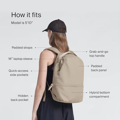 Urth Arkose 20L Modular Backpack + 3.7L Camera Insert - Water Resistant, Anti-Theft, Recycled Bag for DSLR/SLR/Mirrorless, 13-16 Inch Laptop in Beige - color: Beige