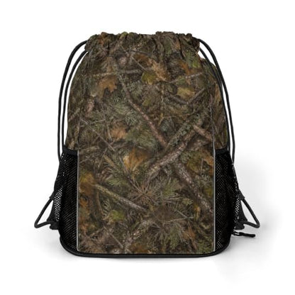 Camo Drawstring Backpack Gym Bag With Shoe Compartment String Bag Sport Beach Swimming Sackpack For Women Men - color: Camo