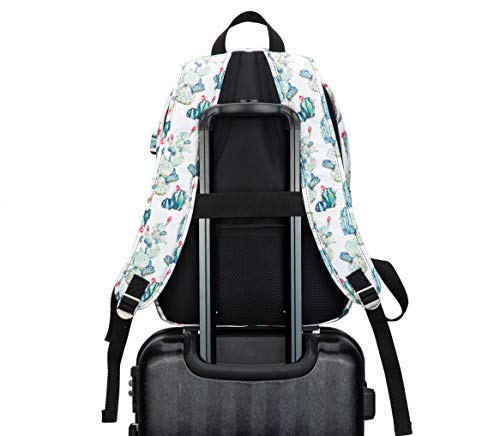 Kinmac Water Resistant Laptop Travel Outdoor Backpack with USB Charging Port for 13 inch 14 inch and 15.6 inch Laptop (Cacti) - color: Cactus