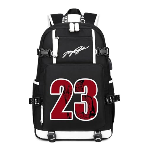 Txiujou Basketball Player 23 Student School Bag, Laptop Backpack, Ultra-Light Travel Bag, For Men And Women (Black4) - color: Black4