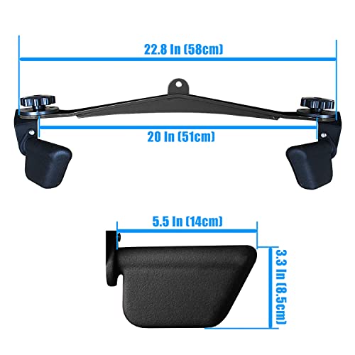 Adjustable Lat Pull down Bar, Cable Machine Attachments for Gym, Home Gym Fitness T-bar Row Pulldown Attachments, Lat Pull Down Machine Wide Grip Neutral Grip Handle - color: SP-B03