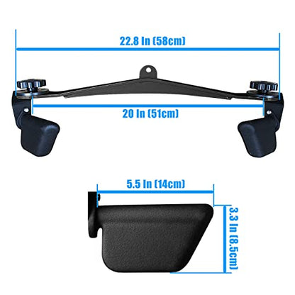 Adjustable Lat Pull down Bar, Cable Machine Attachments for Gym, Home Gym Fitness T-bar Row Pulldown Attachments, Lat Pull Down Machine Wide Grip Neutral Grip Handle - color: SP-B03