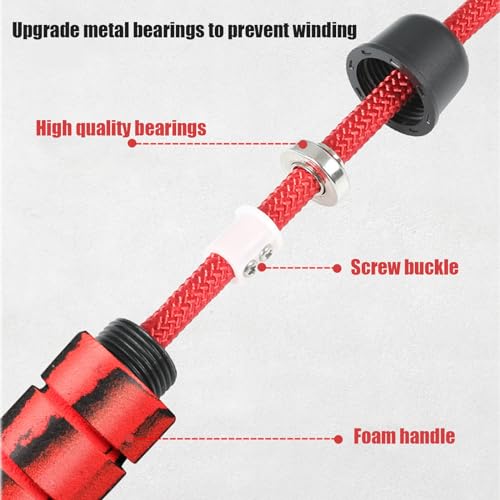 16 FT Long Jump Rope for Kids Adults,Double Dutch Jump Rope,Adjustable Skipping Ropes with High-strength Nylon Braided Rope Core,360°Rotation Not Entangled,Long Enough for 2-4 Jumpers.