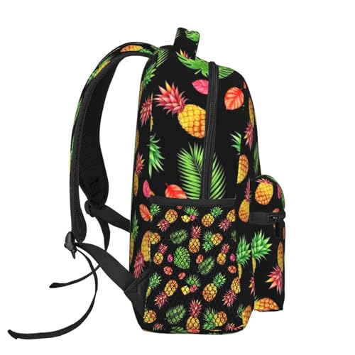 Travel Carry On Backpack Watercolor Pineapple Tropical Palm Leaves, Multi Pocket Water Resistant Daypack for Men Women Trips and Outdoor Activities - color: Pattern (6)