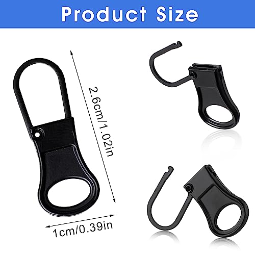 Ouligay 6pcs Zipper Pull Replacement Detachable Zipper Pull Tab Metal Zipper Pull Cord Extender Zipper Pull Repair Kit for Backpack Luggage Suitcase Purse Jackets Jeans Coat
