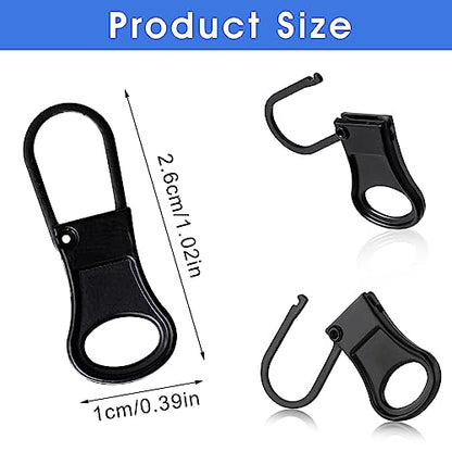 Ouligay 6pcs Zipper Pull Replacement Detachable Zipper Pull Tab Metal Zipper Pull Cord Extender Zipper Pull Repair Kit for Backpack Luggage Suitcase Purse Jackets Jeans Coat