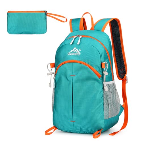 20L Hiking Daypack Packable, Lightweight Water Resistant Camping Backpack, Foldable Travel Backpack for Men Women Outdoor Gear - color: Lvse-xiao