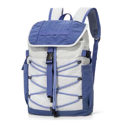 Travel Backpack for Women Men, 15L Lightweight Laptop Daypack with Multiple Pockets for Tourist, Daily bag for Girls & Boys, Casual Packable Bagpack for Hiking - color: Blue