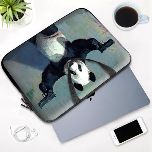 14 15 15.4 15.6 inch Laptop Handle Bag Computer Bag, Pouch Holder Notebook Sleeve Cover Soft Case Compatible for Dell,Lenovo,Toshiba HP, Asus Notebook-Panda - color: Panda