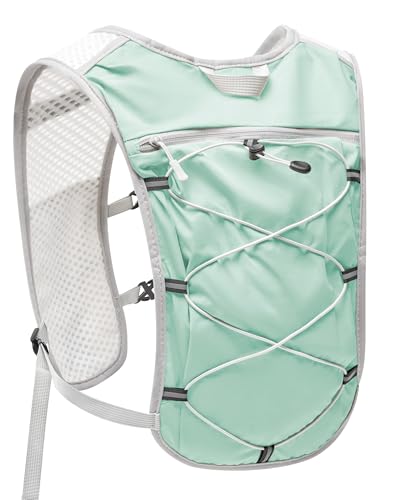 Small Lightweight Hiking Backpack, 3D Breathable Mesh Backpack with Water Bottle & Phone Pockets, Travel Daypack for Men Women, Cycling & City Tour - color: Light Green