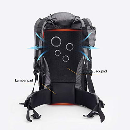 Naturehike 65L Internal Frame Hiking Backpack for Outdoor Camping Travel Backpacking, Ultralight Backpack for Adults - color: 65l/Black