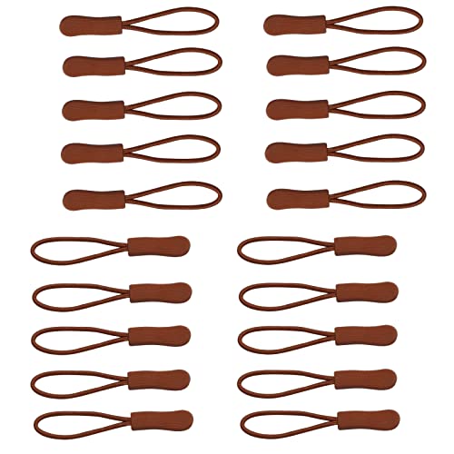 Urmspst 20PCS Zipper Pulls Replacement Zipper Pulls Zipper Tabs, (Rust Color) - color: 14. Rust color