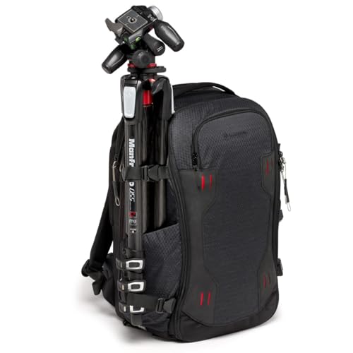 Manfrotto PRO Light Flexloader L, Professional Backpack for Cameras, Expandable Pocket for 3-Axis Gimbal Stabilizer, Multiple Tripod Attachment Points, Interchangeable Dividers, Black