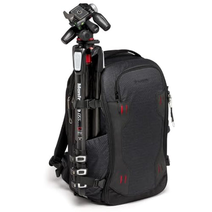 Manfrotto PRO Light Flexloader L, Professional Backpack for Cameras, Expandable Pocket for 3-Axis Gimbal Stabilizer, Multiple Tripod Attachment Points, Interchangeable Dividers, Black
