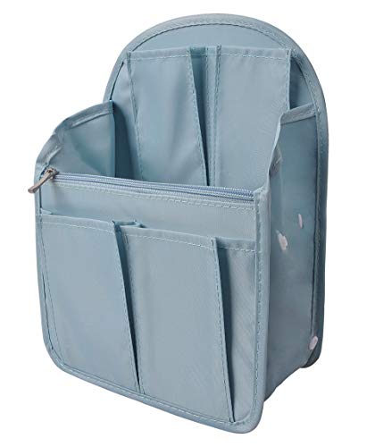 Vercord Backpack Organizer Insert Liner Hanging Travel Bag in Bag with Many Pockets - color: Light Blue, size: Large