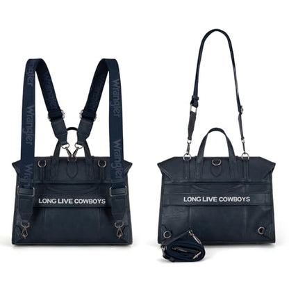Wrangler Laptop Bag for Women Messenger Bag Briefcase Computer Backpack Convertible Satchel Bag - color: Navy, size: 13 inch