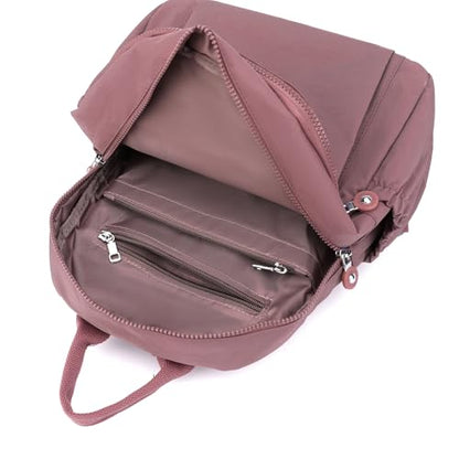 Tanweibago Mini Nylon Women Backpacks,11L Small Ladies backpacks Casual Lightweight Women Shopping Travel Daypack (Carmine) - color: Carmine