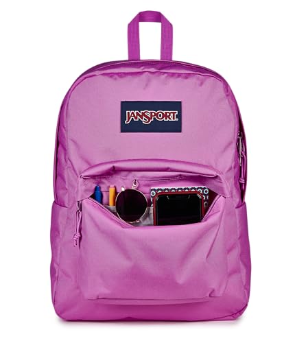 JanSport SuperBreak One Backpack - Durable, Lightweight Bag with 1 Main Compartment, Front Utility Pocket with Built-in Organizer, Premium Backpack, Digital Fuchsia - color: Digital Fuchsia