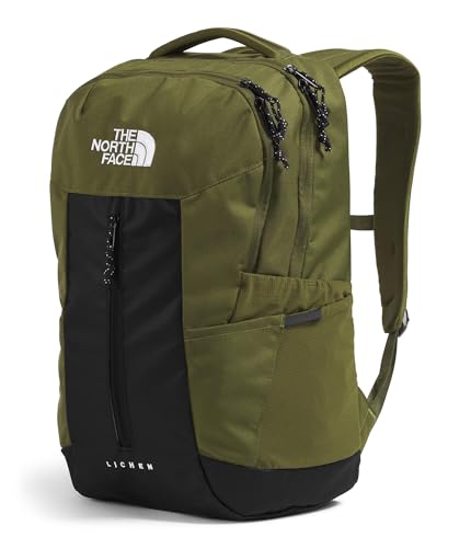 The North Face Lichen Daypack - Everyday Commuter Backpack, Laptop Sleeve, Water Bottle Pockets, Center Front Pouch, Woodland Green/TNF Black, One Size - color: Woodland Green/Tnf Black