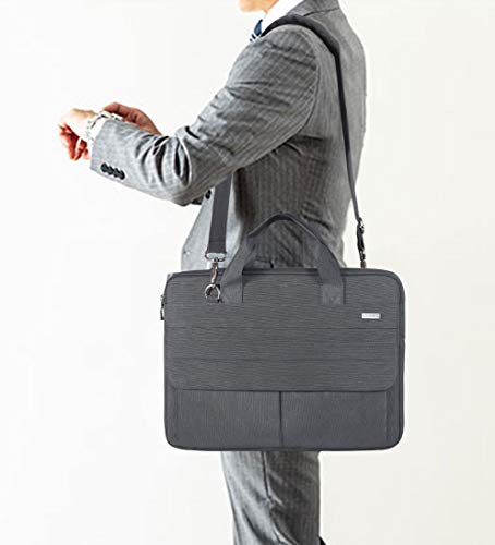 LANDICI Laptop Bag Case 13 14 inch with Shoulder Strap, Slim Waterproof Computer Sleeve Cover Compatible with MacBook Air 13/13.6 M1 M2 M3 M4, MacBook Pro 13/14, Chromebook 14, Grey - color: Grey, size: 13-13.5 Inch