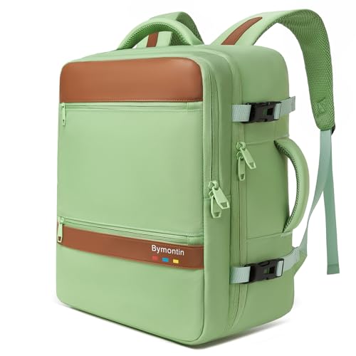 Smart Suitcase-style Laptop Backpack, 25L / 35L Practical Travel Bag for Work, Leisure & Flight, Luggage-Style Commuter Pack (Green, 35L) - color: Green, size: XL (8x12.8x18.5")