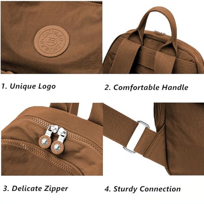 Mini Backpack Purse for Women, Stylish Daypack Shoulder Bag, Small Lightweight Daypack for Work Travle College (A- Coffee) - color: A- Coffee