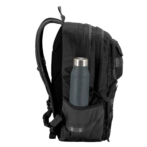 Eddie Bauer Cargo Tactical Backpack | Adventure | Heavy Duty | Outdoor | Water Resistant | 600D Polyester - Black - color: Black