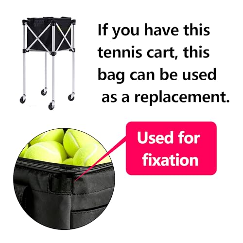 Tennis Ball Bag with Sturdy Bottom, tennis ball,Pickleball, Baseball, Lacrosse & Table Tennis, Teaching, Ball Picking & Organizing (Holds 150 Tennis Balls or 100 Pickleballs)