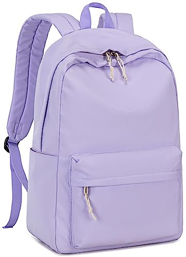 Bluboon School Backpack for Teen Girls Women Laptop Backpack College Bookbags Middle School Travel Work Commuter Back Pack（Lavender） - color: Light Purple