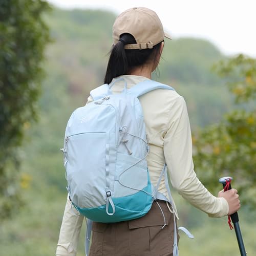 23L Lightweight Hiking Backpack, Travel Daypack with Pole Holder, Green - color: 23l-green