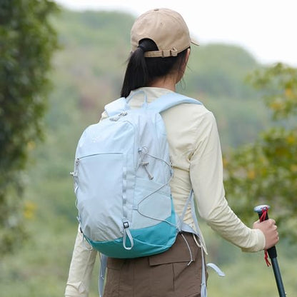 23L Lightweight Hiking Backpack, Travel Daypack with Pole Holder, Green - color: 23l-green