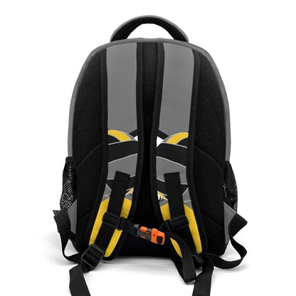 Grey Gold Volleyball Customized Waterproof Backpacks Shoulders Daypacks Bags - color: Muilti 14