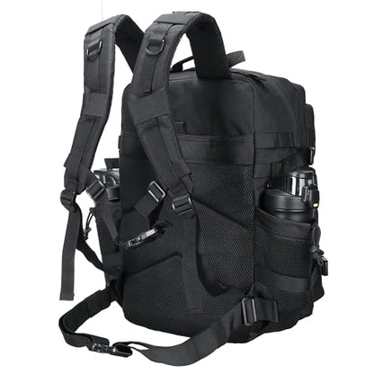 Lovelinks21 45L Tactical Assault Backpack 3 day assault pack with Molle Waterproof backpack Rucksack for Tactical Backpacks (Black) - color: Black