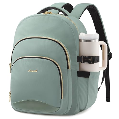 LOVEVOOK Laptop Backpack for Women, 15.6-Inch Work Backpack, Back to School Bookbag for College Student Teen Girls, Casual Personal Item Travel Bag Business Computer Daypack for Teacher Nurse, Gift - color: Light Green, size: 15.6 Inch