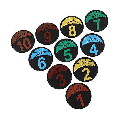 Flat Cones Numbered Spot Markers Set 110 for Soccer Basketball Agility Training – Bright PVC Floor Markers for Sports Drills and Classroom Activities