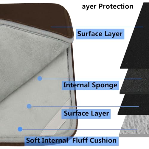 15.6 Inch Laptop Case, Durable Shockproof Protective Cover Computer Sleeve Briefcase Carrying Bag Compatible with 15.6" HP, ASUS, Lenovo, Acer, Notebook, Ultrabook, Chromebook, Brown - color: Brown, size: 15.6 Inch