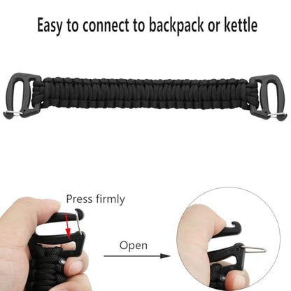 Braided Pull Cord Handle with End Buckle Tactical Paracord Pull Handle Emergency Rope Portable Quick Release Cup Handle Strap 9x1.1x0.9 inches for Backpacks Sling Bags Chest Packs