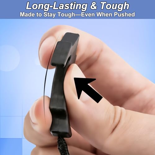 6Pcs Paracord Zipper Pulls Replacement, Heavy Duty T-Shaped Zipper Pull Tab Replacement Kit, Quick-Install for Yeti Cooler, Backpack, Luggage, Jacket, Tote & Outdoor Gear