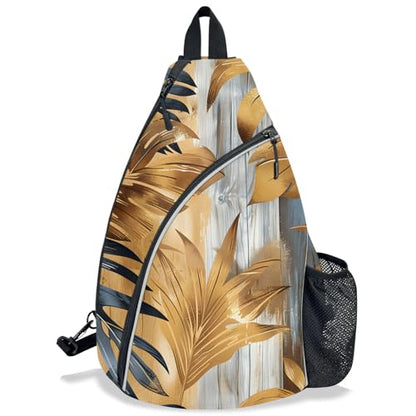 Pickleball Bag for Women Men Adjustable Crossbody Sling Backpack Hold Pickleball Paddle Water Bottle - color: Multicolor 20