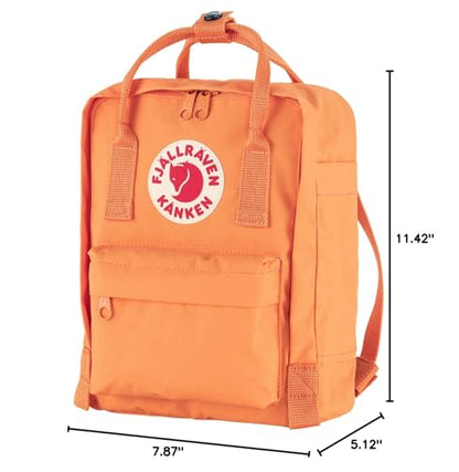 Fjällräven Kanken Mini Backpack - Compact Everyday Carry, Durable Vinylon Fabric - Travel - color: Sunstone Orange