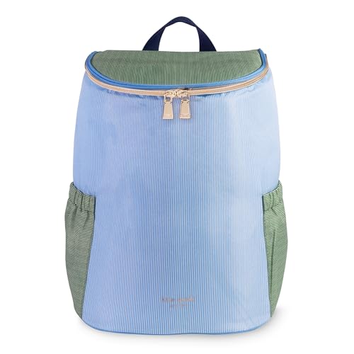 kate spade new york Insulated Backpack Cooler Large Capacity, Portable Soft Cooler Bag for Picnics, Beach, Pool, Hiking (Petite Stripe)
