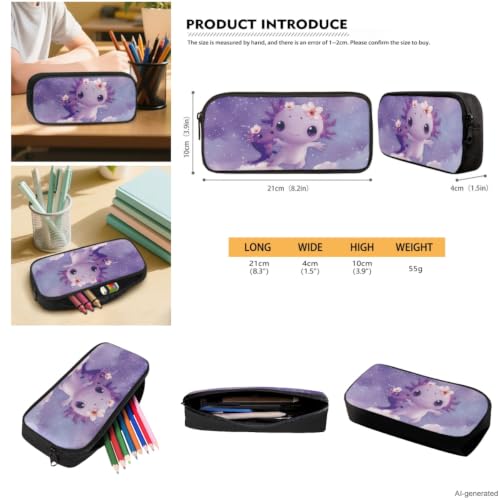 ZDCUSTOM Girls Backpacks with Lunch Box, Purple School Backpack for 1st Grade Kids Axolotl Bookbag with Pencil Case Water Bottle Holder Keychain, Back to School Gear for Girls Age 6-8 - color: Purple Axolotl