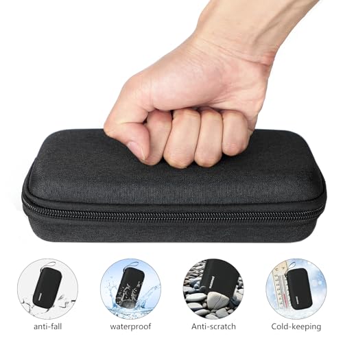 suzamed Insulin Cooler Travel Case,EVA Insulation Travel Medicine Kit with 2 Ice Packs for Diabetes Care,Insulin Pen and Other Diabetic Supplies (Black) - color: Black