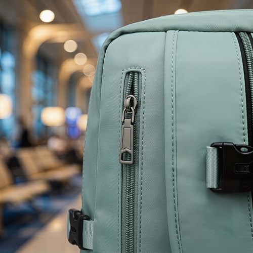 Travel Backpack Water Resistant Large Laptop Backpack with Shoe Compartment Multi-Pocket Carry on Backpack for Business Work Trip - color: Green