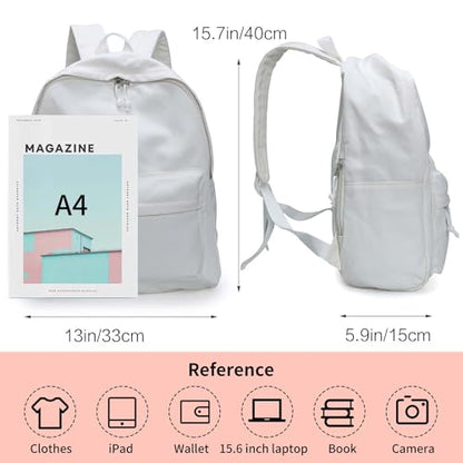 Zicac Canvas Backpack, Classic Basic Daypack, Lightweight Casual Travel Daypack Satchel Backpack Unisex